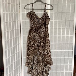 FOREVER21 LEOPARD WRAP DRESS